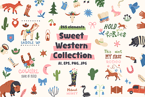 Sweet Western Collection. Vector