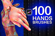 Procreate Hands Stamps Brushes, a Brush Add-On by Revabrush (Thumbnail 1 of 8)