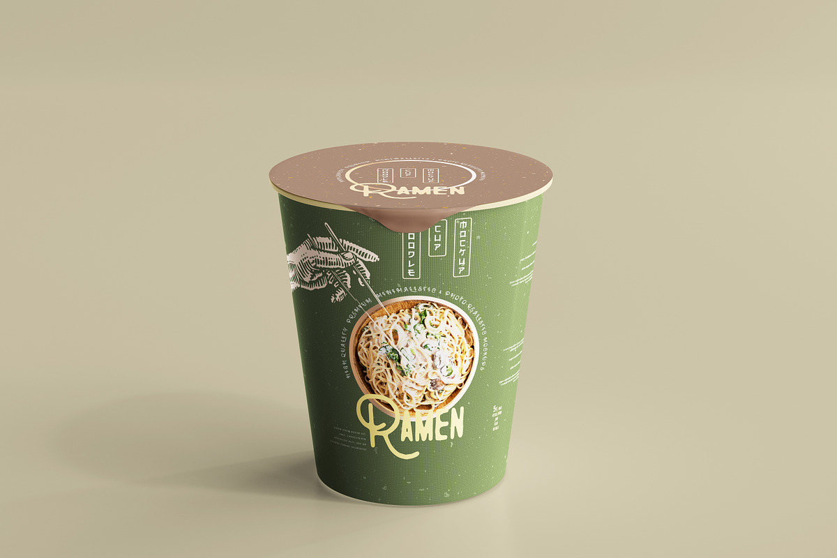 Noodle Cup Mock-ups, a Cups & Container Mockup by pmvch (Photo 12 of 20)