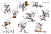 Cooking Clipart Mouse Chef, an Animal Illustration by sheincar (Thumbnail 2 of 5)