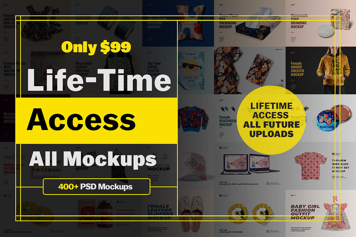 All Mock-Ups Bundle For Lifetime, a Product Mockup by Designertale (Photo 1 of 10)