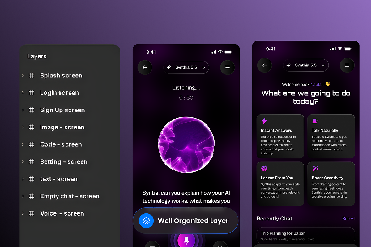 Synthia - AI Chat Bot Mobile App preview 2