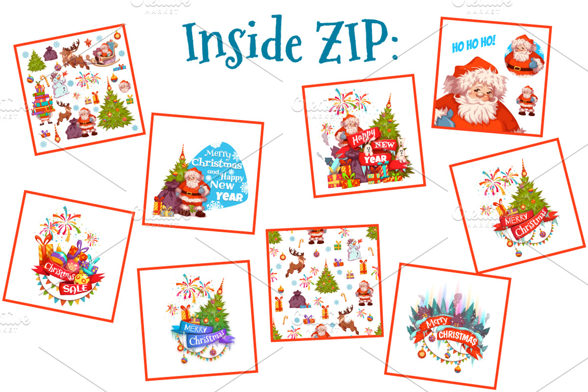 Christmas banners set, an Illustration by Cattleya (Photo 4 of 4)