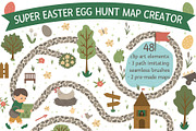 Easter egg hunt map creator, an Illustration by Lexi Claus (Thumbnail 1 of 8)