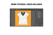 Woman V Neck Tshirt Vector Mockup, a Shirt Mockup by Infinity Mockups (Thumbnail 7 of 8)
