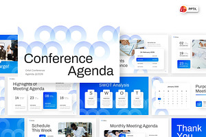 Conference Agenda PowerPoint, a Presentation Template by Loin Studio