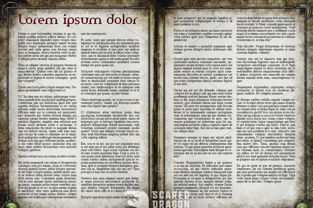 Fantasy Book Interior Backgrounds #1, a Background Graphic by Scared Dragon Studio (Photo 2 of 2)