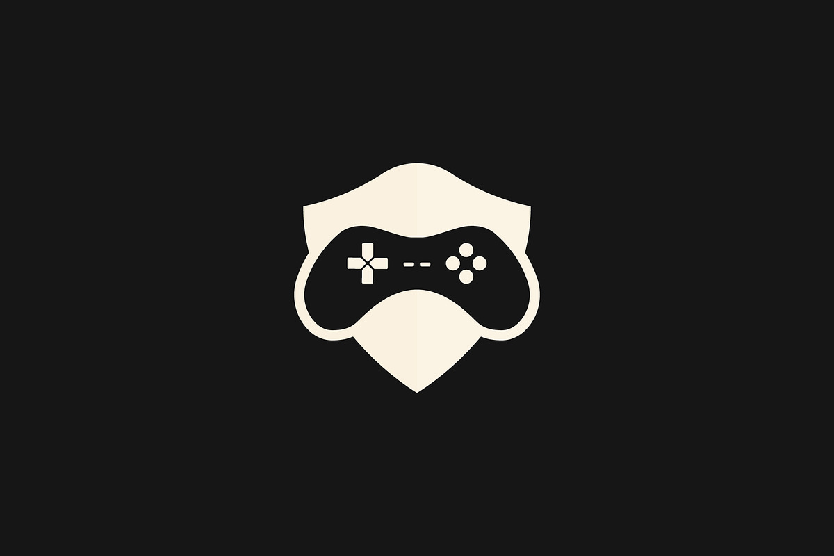 game shield logo design template