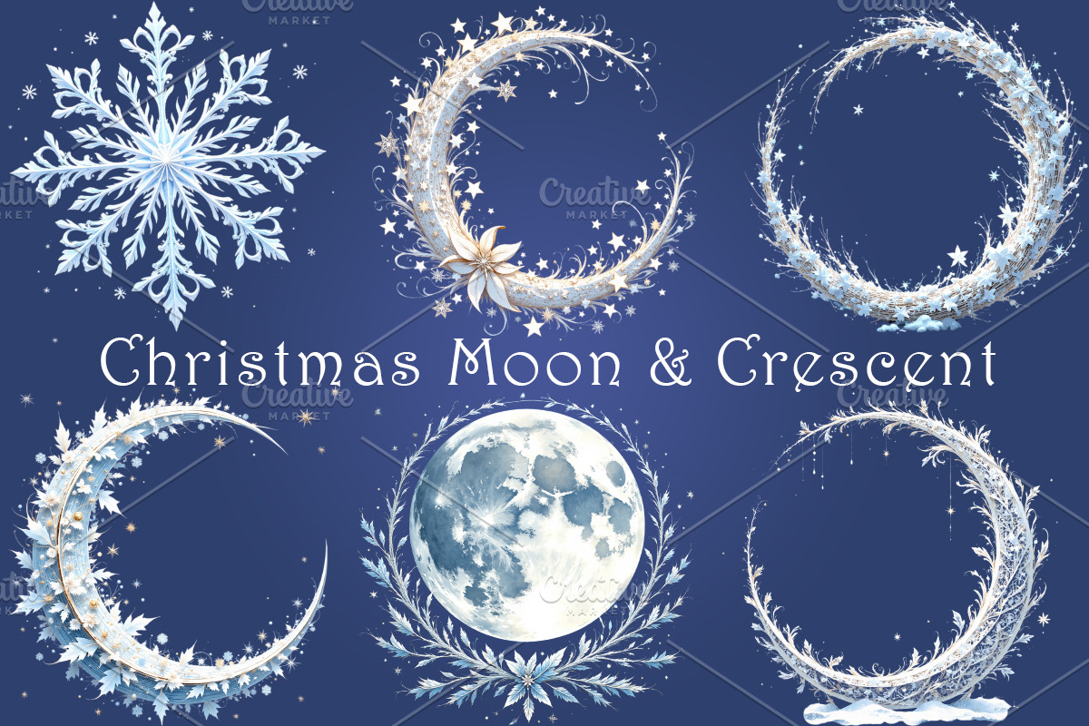 Christmas Snowflake Clipart - 30 png, a Seasonal Illustration by GalaDesign03 (Photo 5 of 7)