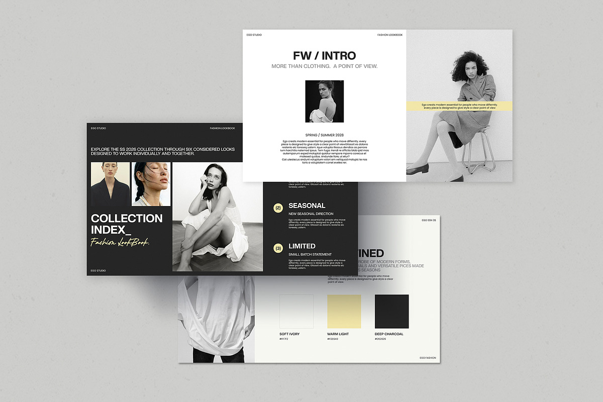 EGO Fashion LookBook | CANVA, a Presentation Template by evgenystudio (Photo 5 of 11)