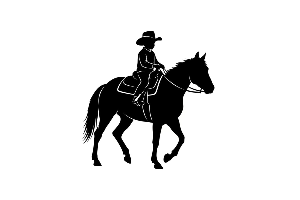 Western Cowboy Horse Silhouette Bund, an Illustration by Designs_River (Photo 34 of 51)