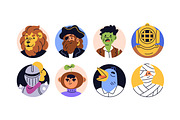 Funny face avatars, characters set, a Person Illustration by Good Studio (Thumbnail 3 of 11)