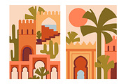 Morocco architecture set, background, a Decorative Illustration by Good Studio (Thumbnail 4 of 19)