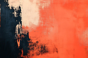 Abstract art piece featuring bold orange, black, and cream colors with dynamic, a Background Photo by AlyaAnd
