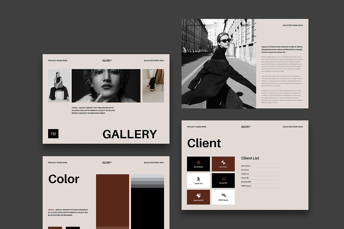 NOIR | Portfolio Brochure Template, a Brochure Template by TemplateFolio-Shop (Photo 10 of 12)