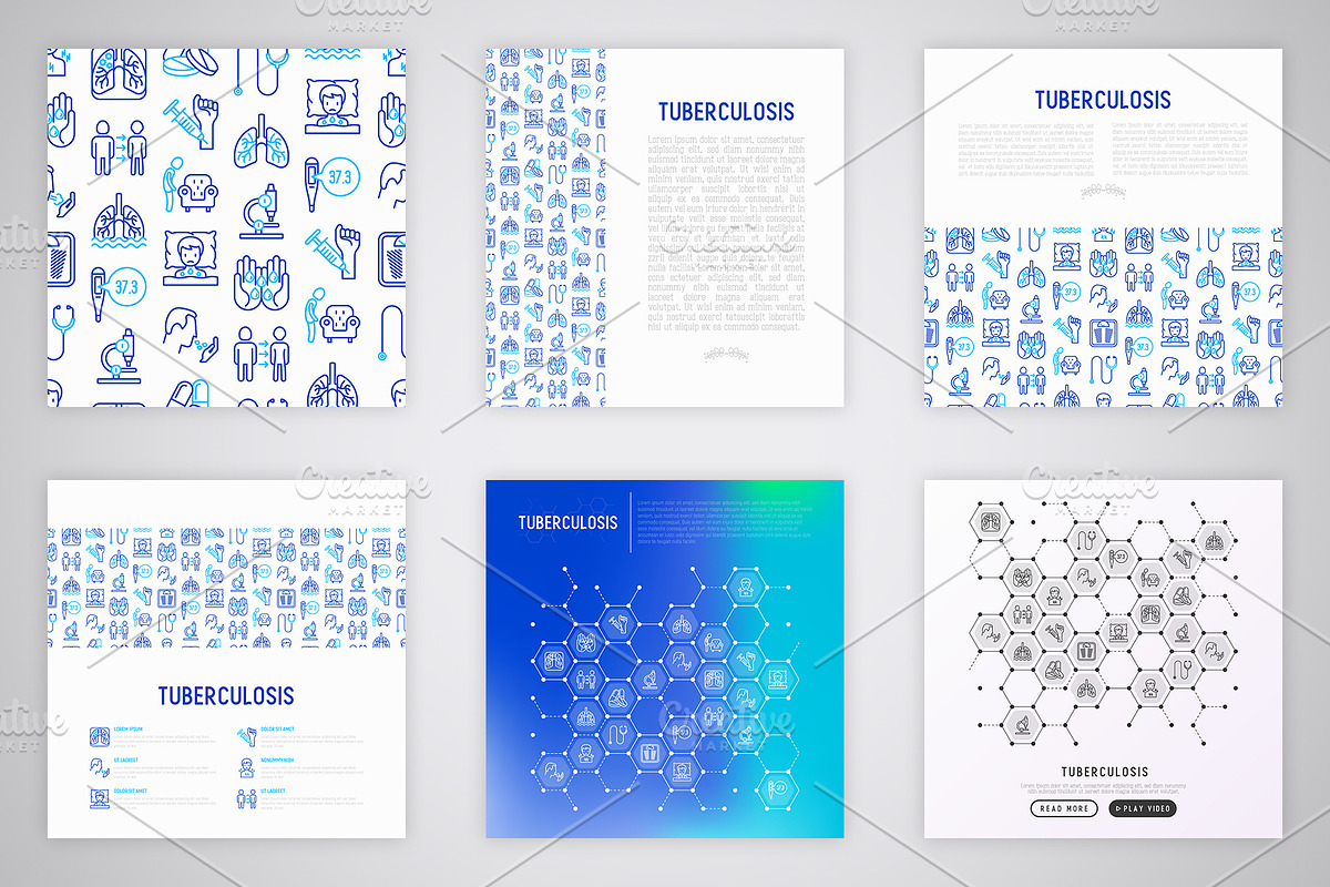 Tuberculosis Icons Set | 30 Template, an Outline Icon by Alex Blogoodf (Photo 6 of 10)