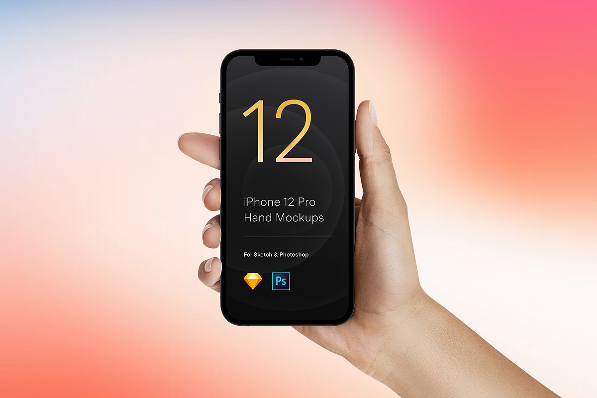 Hand Mockups iPhone 12 Pro, normal, an iPhone Mockup by Pierre Borodin (Photo 8 of 8)