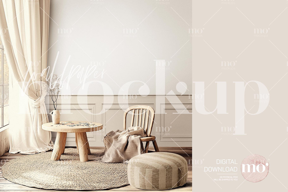 Nursery Wallpaper Mockup, a Product Mockup by MoMockups (Photo 2 of 4)