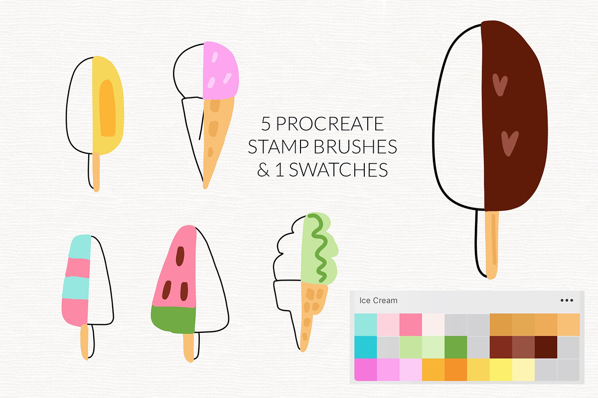 Stamp brushes bundle for Procreate, a Brush Add-On by Let's Art (Photo 14 of 19)