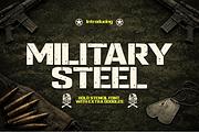 Military Steel – Bold Stencil Font, a Handwritten Font by cocodesign (Thumbnail 1 of 7)