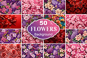 Flowers Background, a Background Graphic by Forhadx5 (Thumbnail 1 of 4)