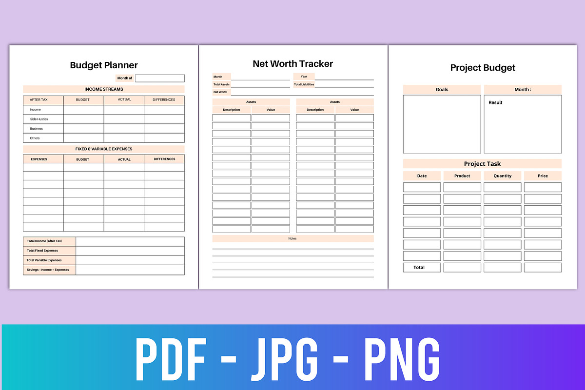 Editable 2025-2026 Budget Planner, a Stationery Template by Designmela01 (Photo 4 of 4)
