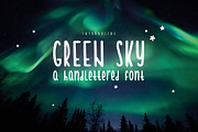 Green Sky, a Sans Serif Font by Nathalie Sinz (Thumbnail 1 of 9)