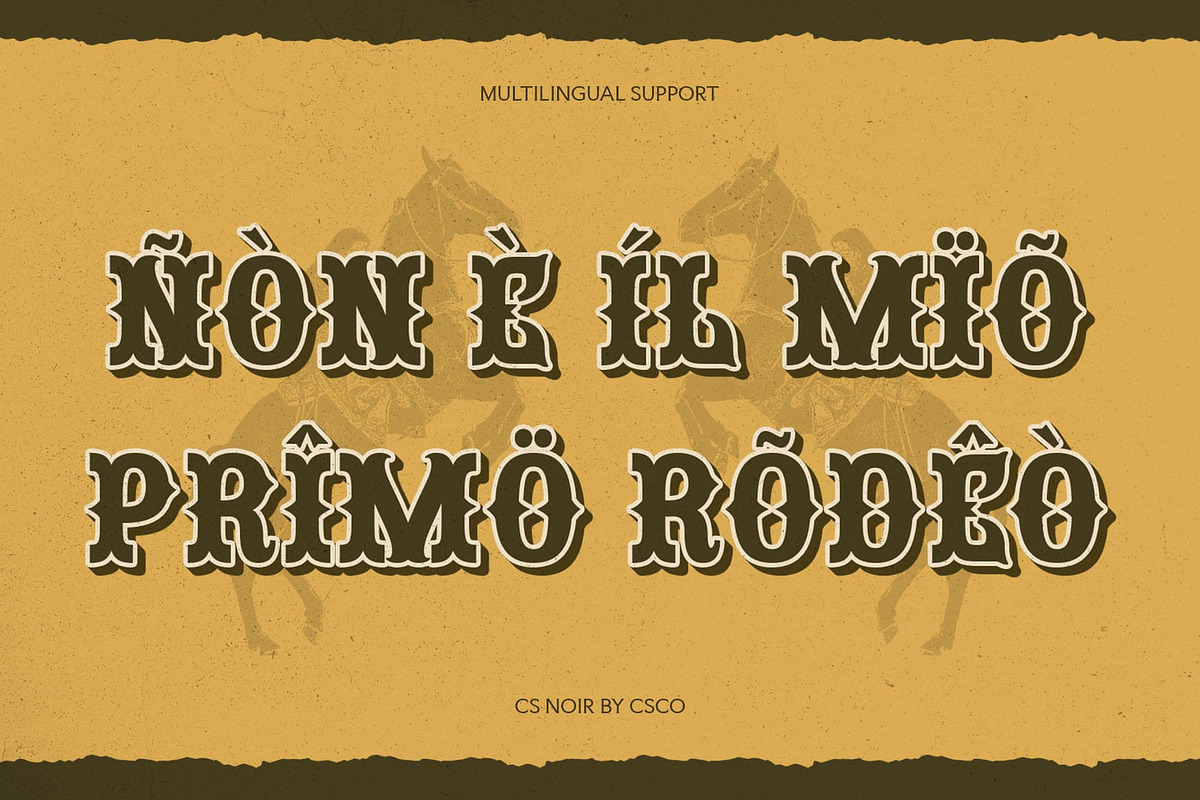 CS Noir – Tuscan Font, a Sans Serif Font by Craft Supply Co. (Photo 7 of 8)