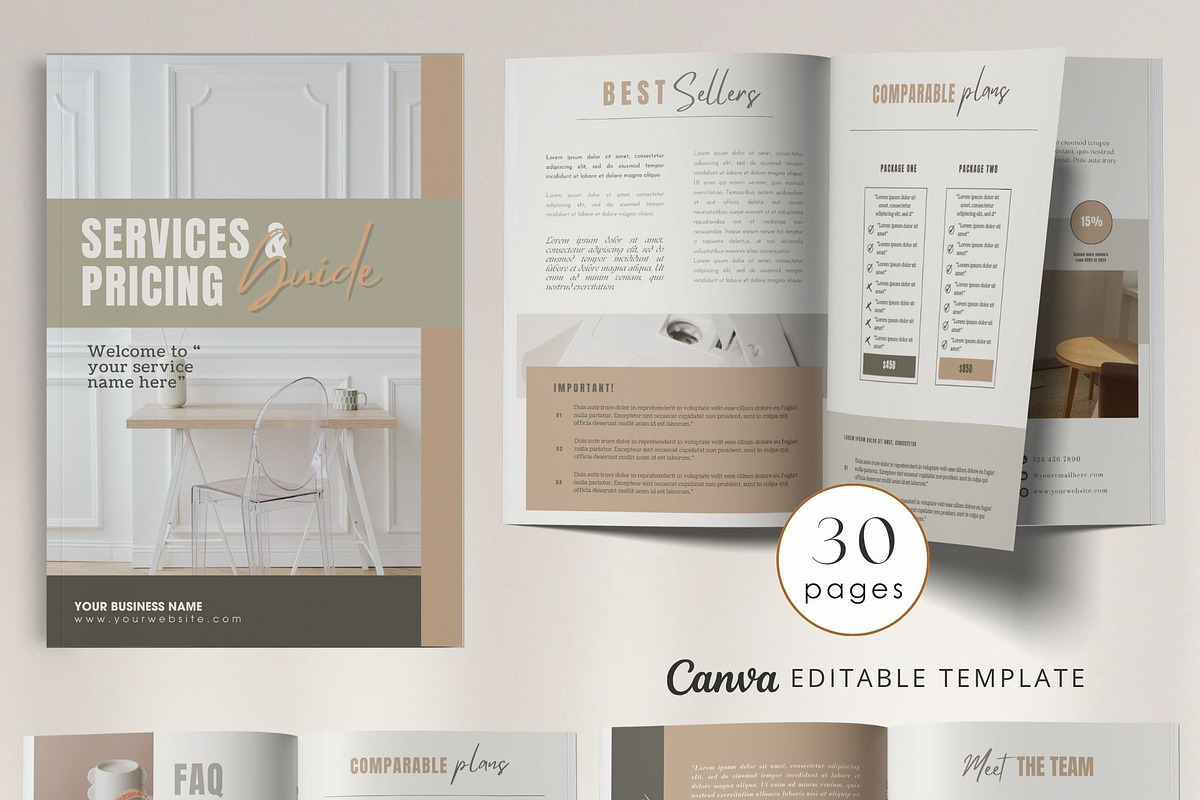 Services & Pricing Guide Template, a Brochure Template by design4social (Photo 5 of 10)