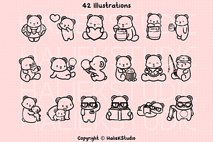 Bears SVG Illustrations - Kawaii