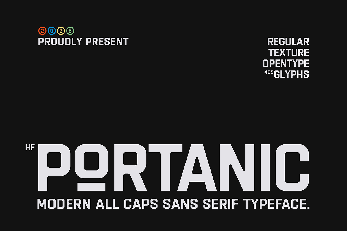 HF Portanic Typeface, a Sans Serif Font by 24Design Studios (Photo 1 of 9)