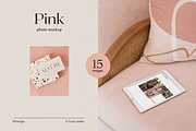 Pink COCO Business Card Mockup, a Print Template by Lesse Studio (Thumbnail 1 of 8)