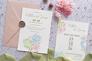 Elegant Hydrangea Wedding Suite, an Invitation Template by BlueRobinDesignShop (Thumbnail 2 of 5)