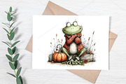 Watercolor Frog Clipart Bundle, an Illustration by Canvas Craft (Thumbnail 6 of 7)