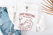Just Resting My Eyes Cat PNG, Funny, an Illustration by SharpMarketplace (Thumbnail 4 of 9)