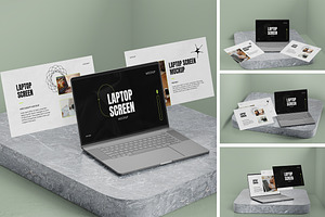 Laptop Screen Mockup, a Wearable Device Mockup by xavier_studio