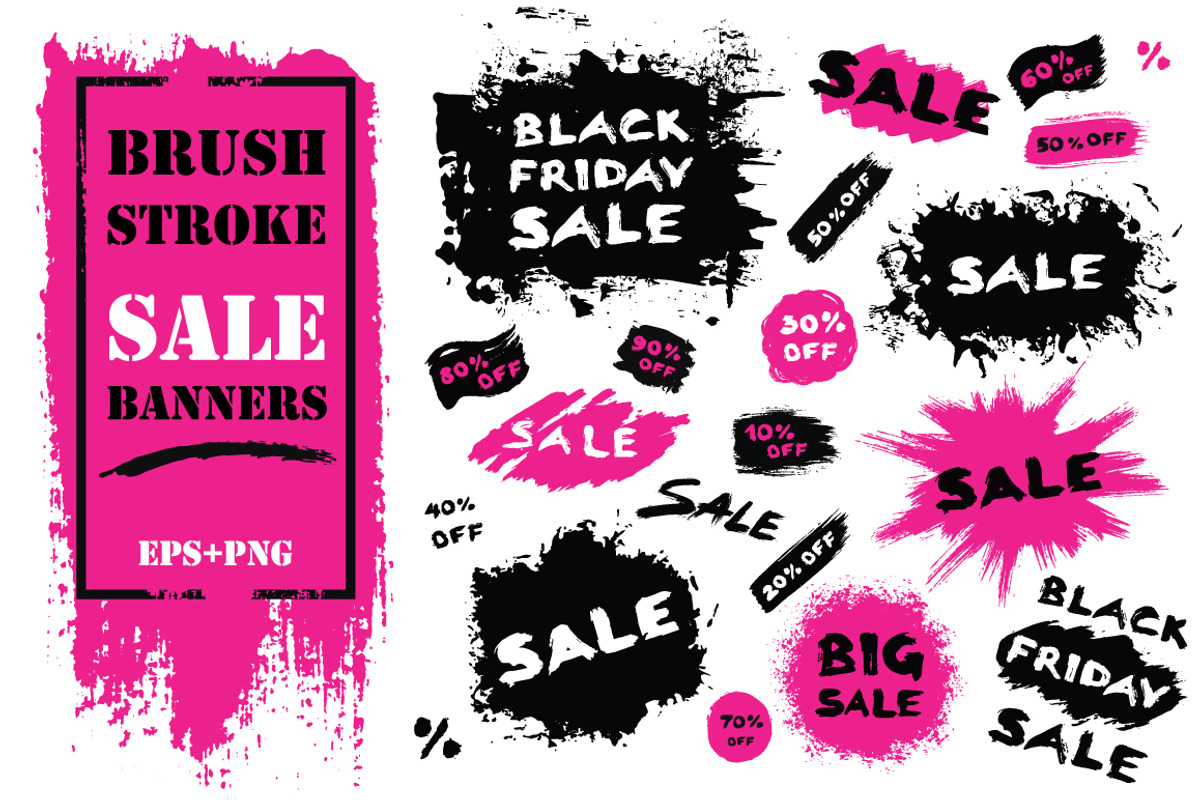 Sale Banners from Brush Strokes, an Object Graphic by Amovitania (Photo 1 of 3)