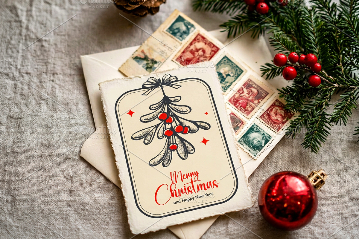 Hand Drawn Christmas Line Art Bundle, a Seasonal Illustration by Nearbirds (Photo 5 of 11)
