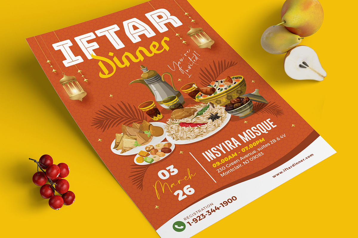 Iftar Dinner Flyer Set, a Flyer Template by Aarley Kaiven (Photo 2 of 2)