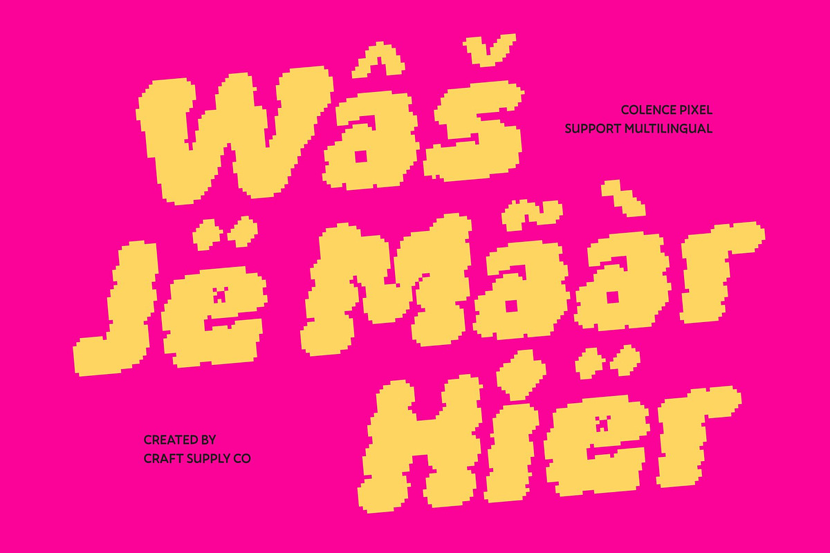 Colence Pixel, a Sans Serif Font by Craft Supply Co. (Photo 7 of 8)