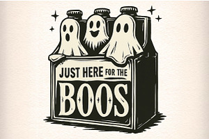 Just Here For The Boos PNG, an Illustration by Craft Nest