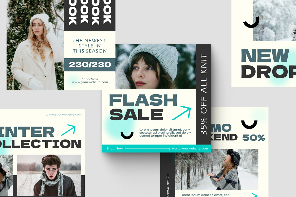 Modern Winter Sale Instagram Post, a Social Media Template by SquidPixey (Photo 4 of 6)