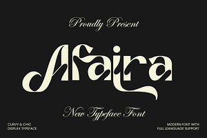 Afaira - Curvy & Chic Display Font