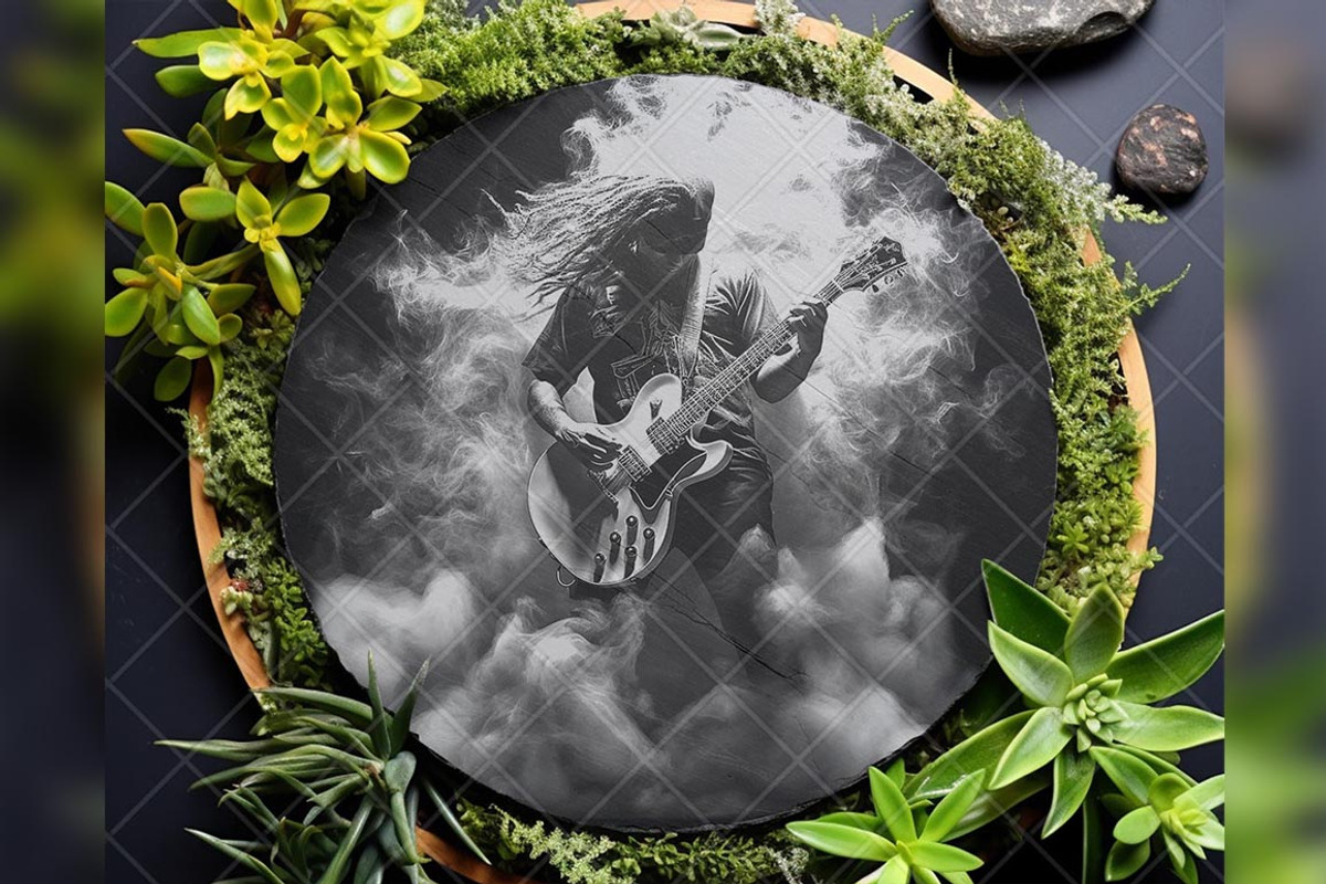 Rock Guitarist Stage Guitar Smoke, a Background Graphic by LaseredNinja (Photo 6 of 7)