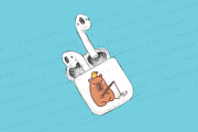 Kawaii Capybara Fishing, an Animal Illustration by Palau (Thumbnail 7 of 12)