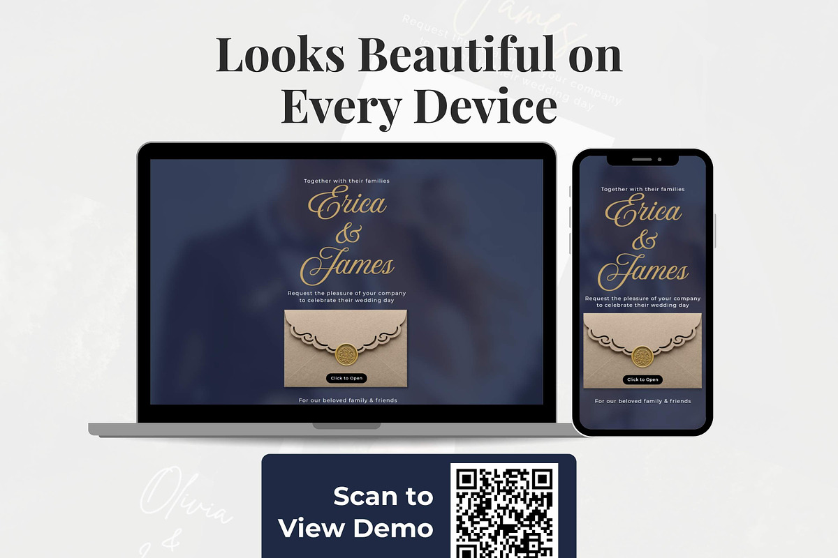 Navy Wedding Website Invitation, a Landing Page Template by Everyday Perfection (Photo 4 of 10)