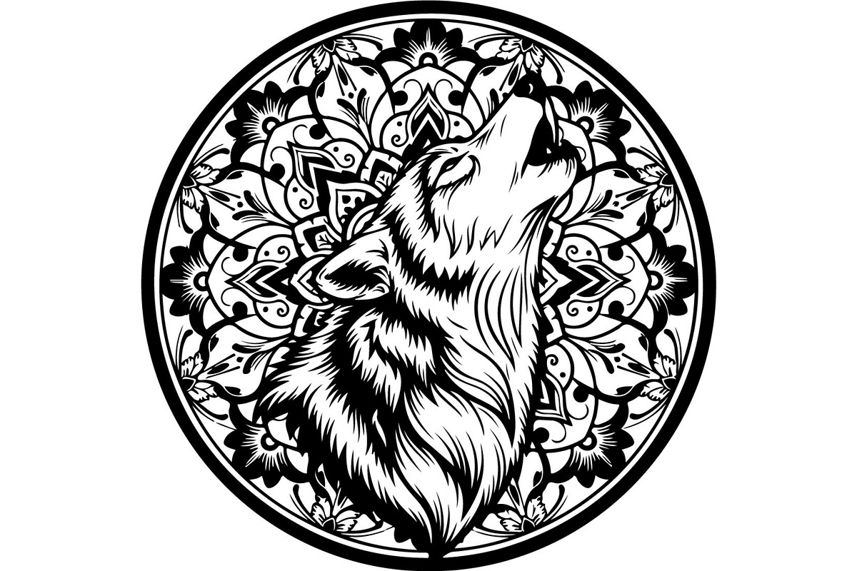 Premium Alpha Wolf Illustration, an Animal Illustration by Designer_Momina (Photo 13 of 18)