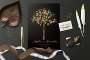 Apples and branches Watercolor set, an Illustration by NataliVA (Thumbnail 3 of 9)