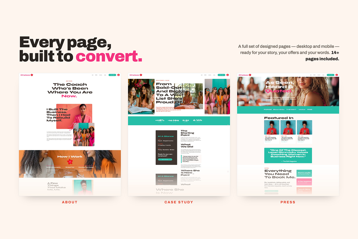 Chelsea | Showit Template, an App Template by Refinery Nine Co. (Photo 3 of 9)