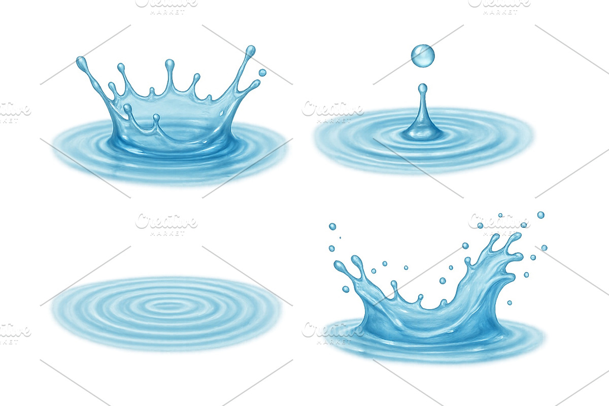 Splashing droplets create beautiful, an Illustration by ZinetroN